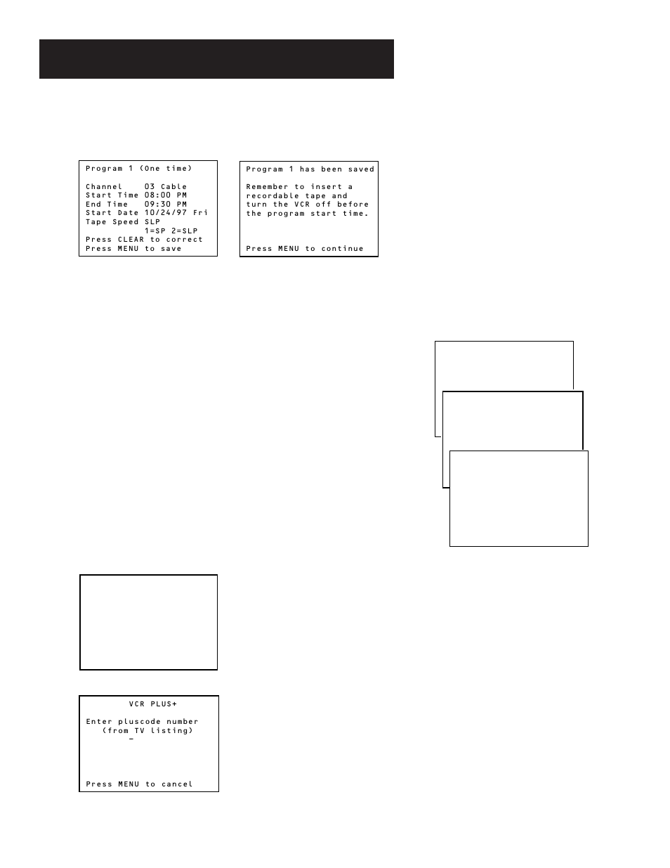 Express recording 24, Vcr plus, Timer recording with vcr plus | Channel list, Menu, Using, Recording, Setting up the channel list, Using vcr plus | GE VG4061 User Manual | Page 28 / 60