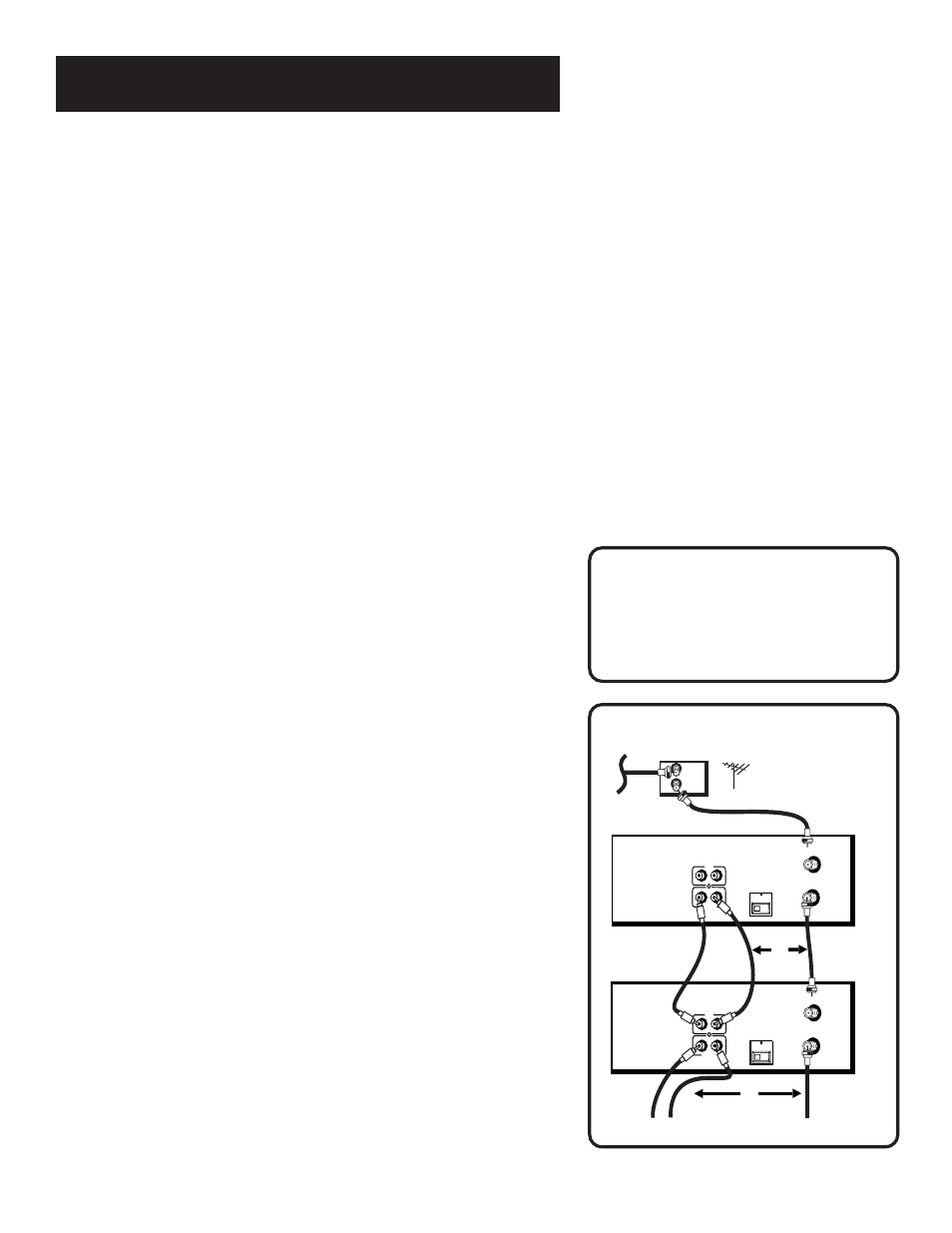 Copying and editing tapes, Editing and copying tapes, Using two vcrs | Recording, Using two vcrs for copying and editing tapes, Caution, Two vcr connection | GE VG4061 User Manual | Page 31 / 60