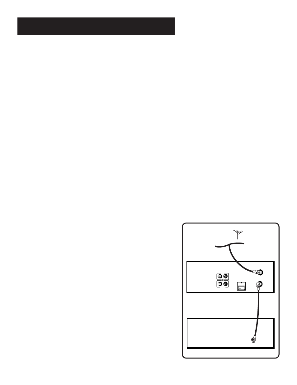 Tv with audio/video jacks and cable box to, Tv with rf jack only, Connections | Using this connection | GE VG4061 User Manual | Page 46 / 60