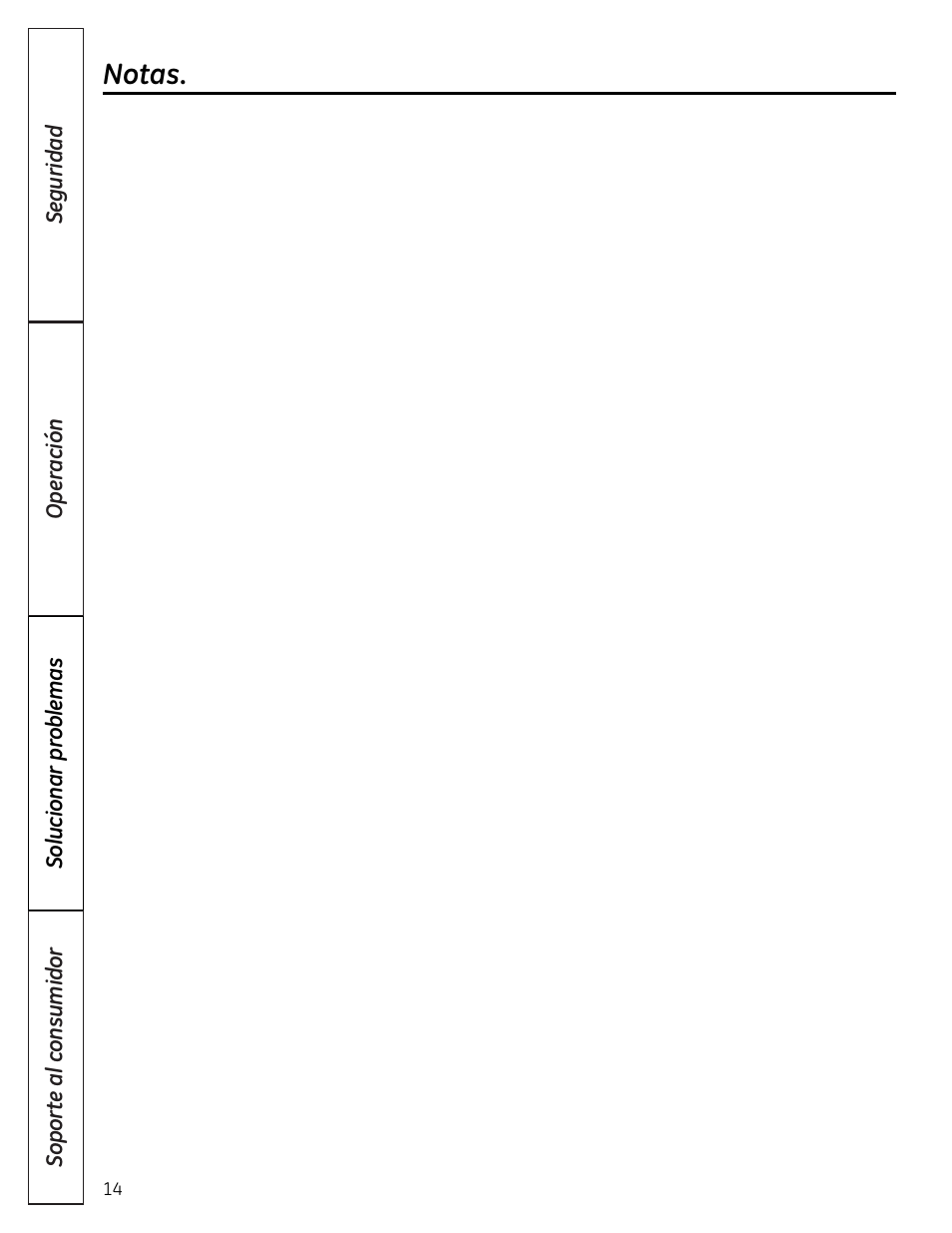 Notas | GE S3700 User Manual | Page 30 / 32