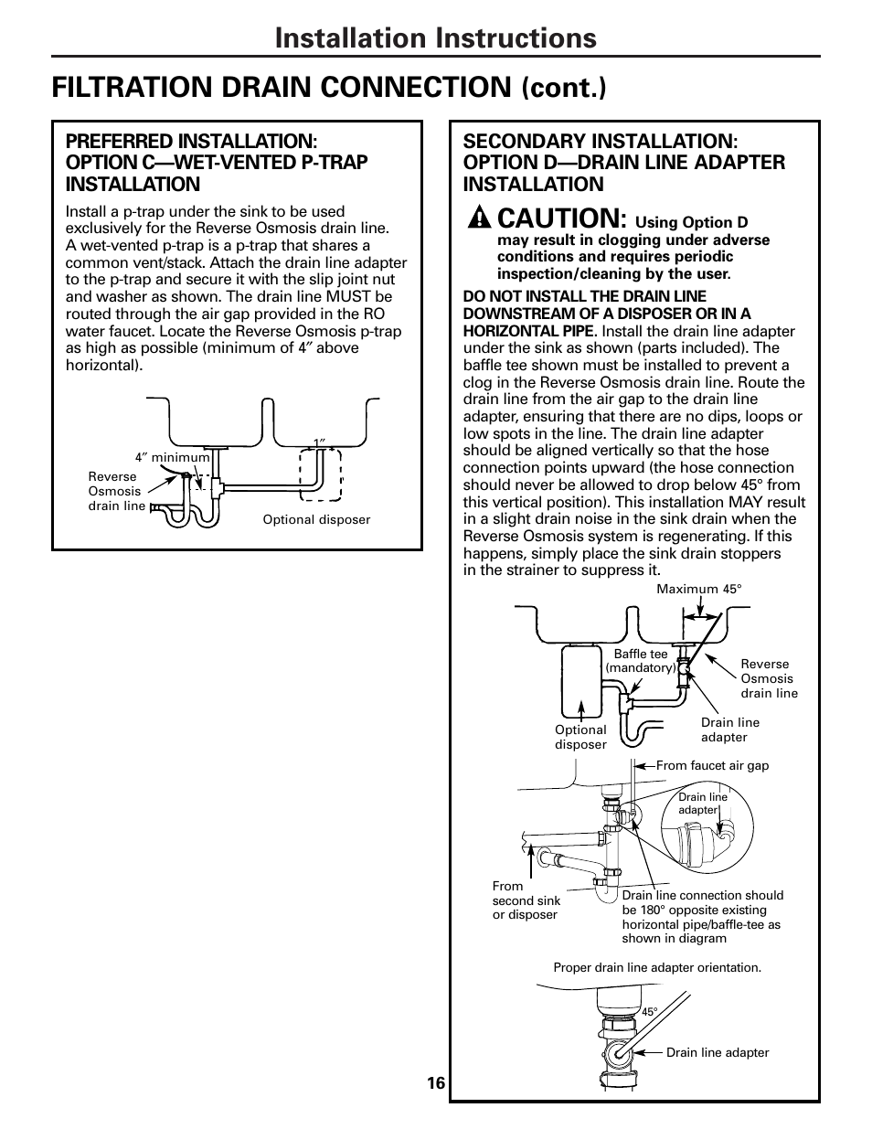 Caution | GE PNRQ21LBN User Manual | Page 16 / 84