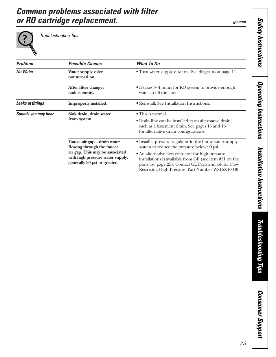 GE PNRQ21LBN User Manual | Page 23 / 84