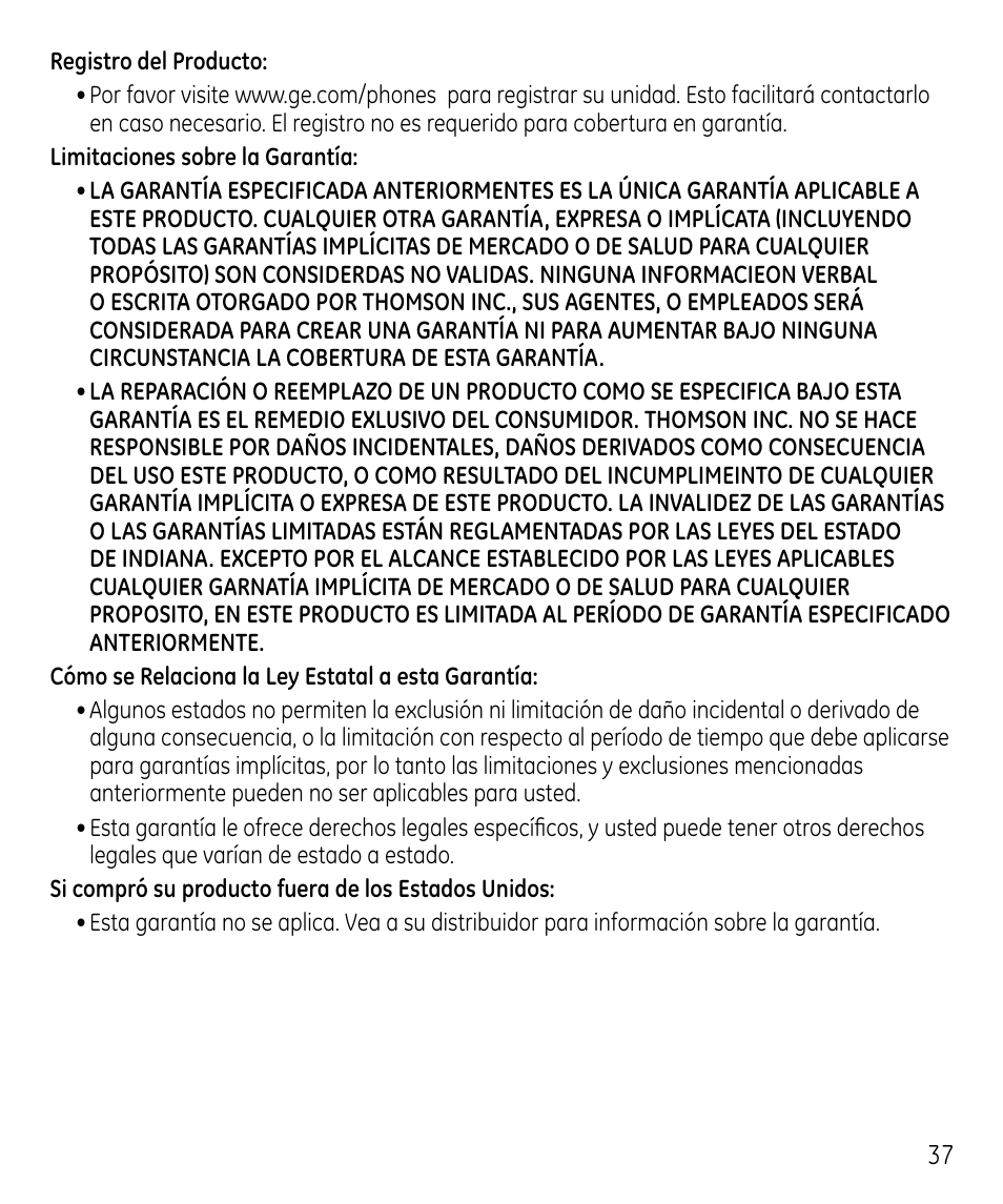 GE 00023598 User Manual | Page 77 / 80