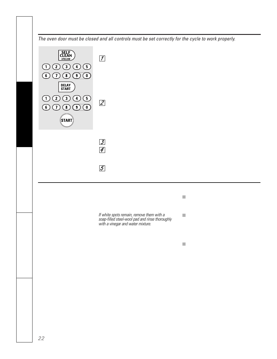 Using the self-cleaning oven | GE JCT 915 User Manual | Page 22 / 32