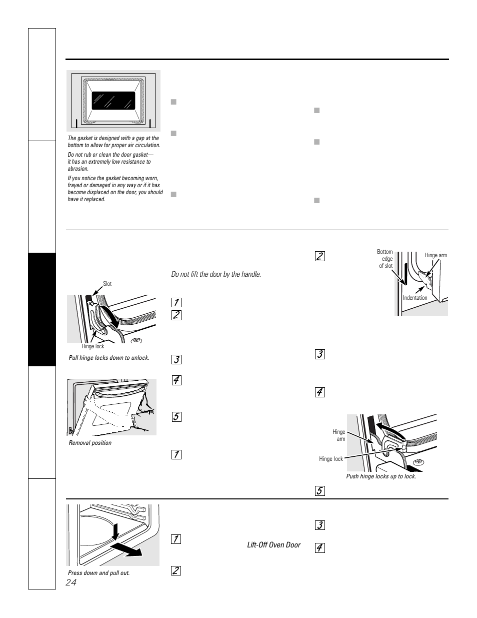 Care and cleaning of the oven | GE JCT 915 User Manual | Page 24 / 32