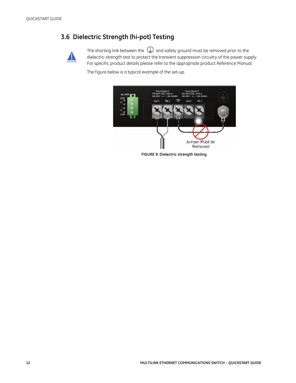 6 dielectric strength (hi-pot) testing | GE MULTILINK 1601-9026-A3 User Manual | Page 16 / 70