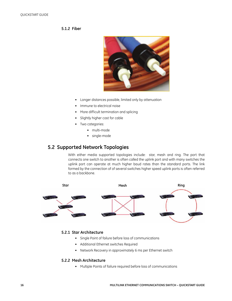 2 supported network topologies | GE MULTILINK 1601-9026-A3 User Manual | Page 20 / 70