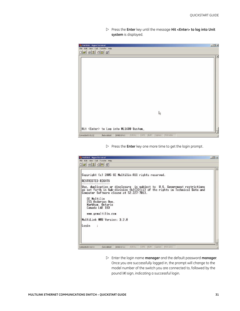 GE MULTILINK 1601-9026-A3 User Manual | Page 35 / 70