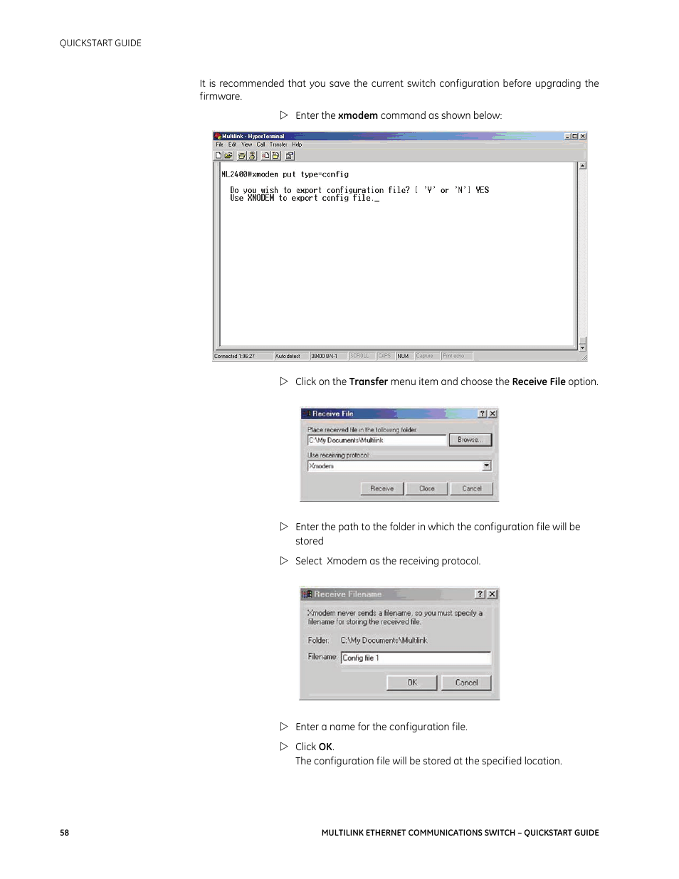 GE MULTILINK 1601-9026-A3 User Manual | Page 62 / 70