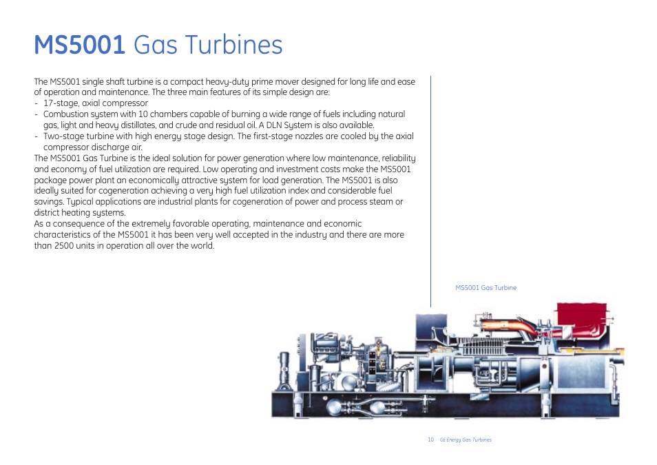 Ms5001 gas turbines | GE Gas Turbine User Manual | Page 10 / 31