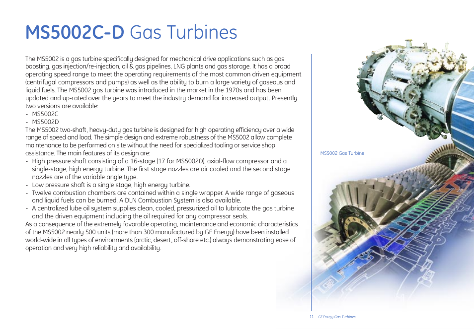 Ms5002c-d gas turbines | GE Gas Turbine User Manual | Page 11 / 31