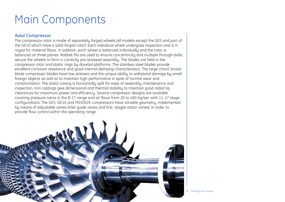 Main components | GE Gas Turbine User Manual | Page 18 / 31