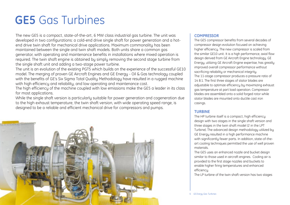 Ge5 gas turbines | GE Gas Turbine User Manual | Page 4 / 31