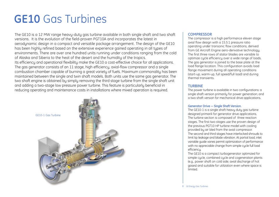 Ge10 gas turbines | GE Gas Turbine User Manual | Page 8 / 31