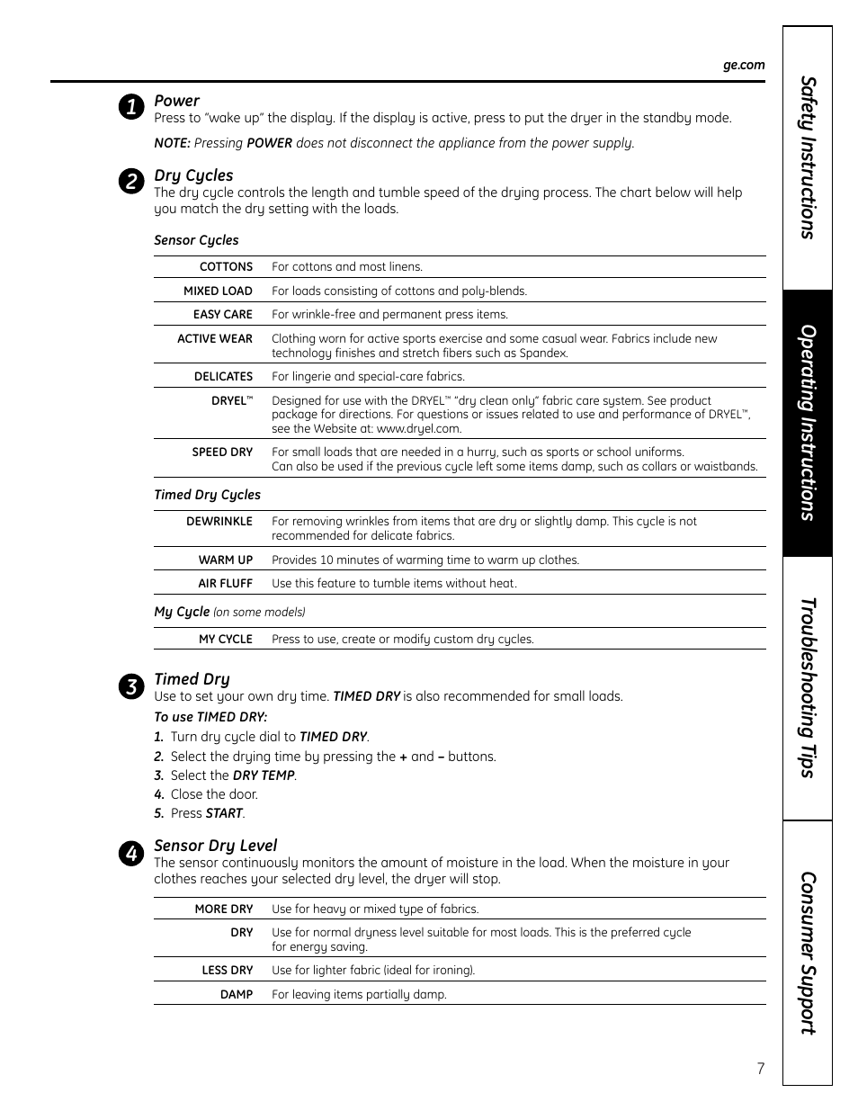 GE DHDVH66 User Manual | Page 7 / 56