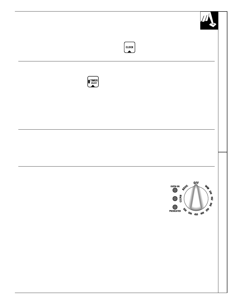 Oven control, clock and timer | GE EGR2000 User Manual | Page 11 / 52