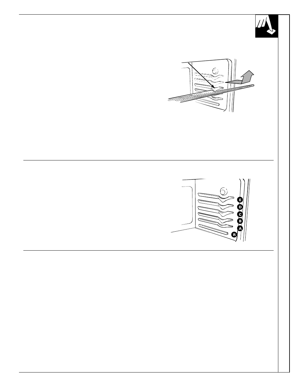 Shelves, Shelves –15, 24, Using y our oven | GE EGR2000 User Manual | Page 13 / 52