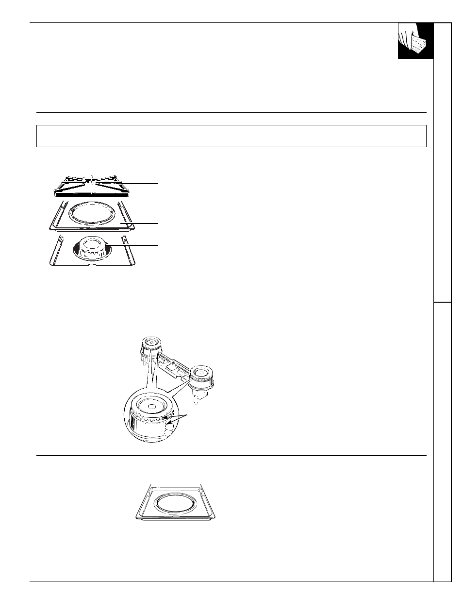 Care and cleaning, Burner assembly, Burner assembly , 28 | GE EGR2000 User Manual | Page 27 / 52