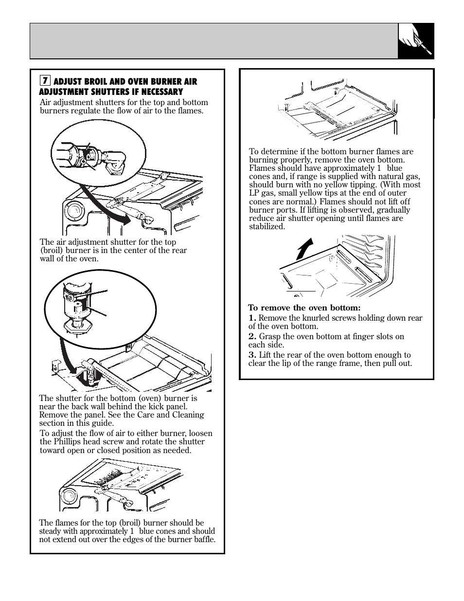 Air adjustment | GE EGR2000 User Manual | Page 41 / 52