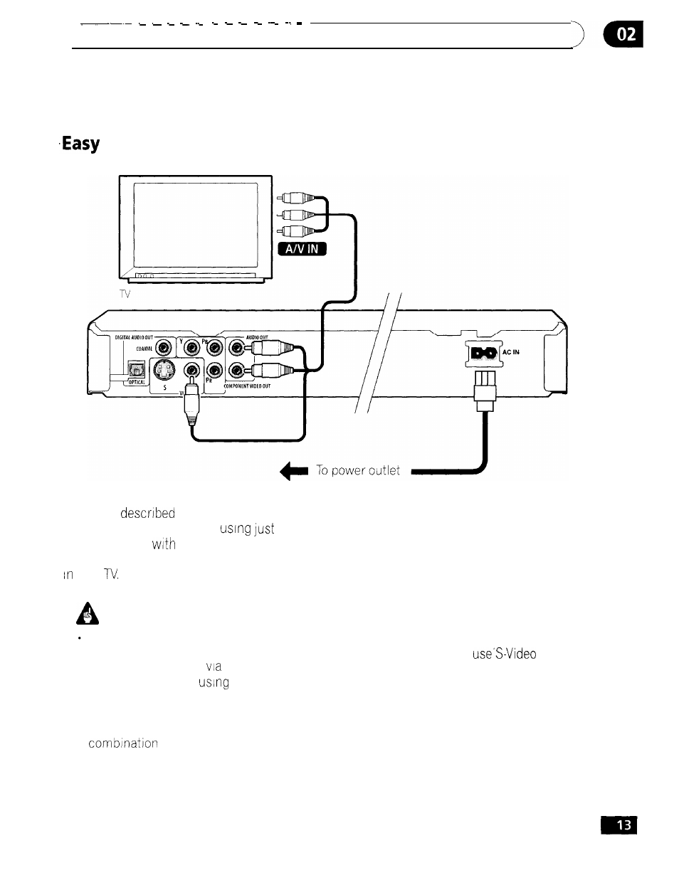 Connecting up, Connections | GE DV-354 User Manual | Page 13 / 61