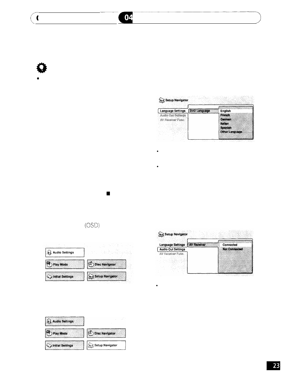 Setting up with the setup navigator, Getting started | GE DV-354 User Manual | Page 23 / 61