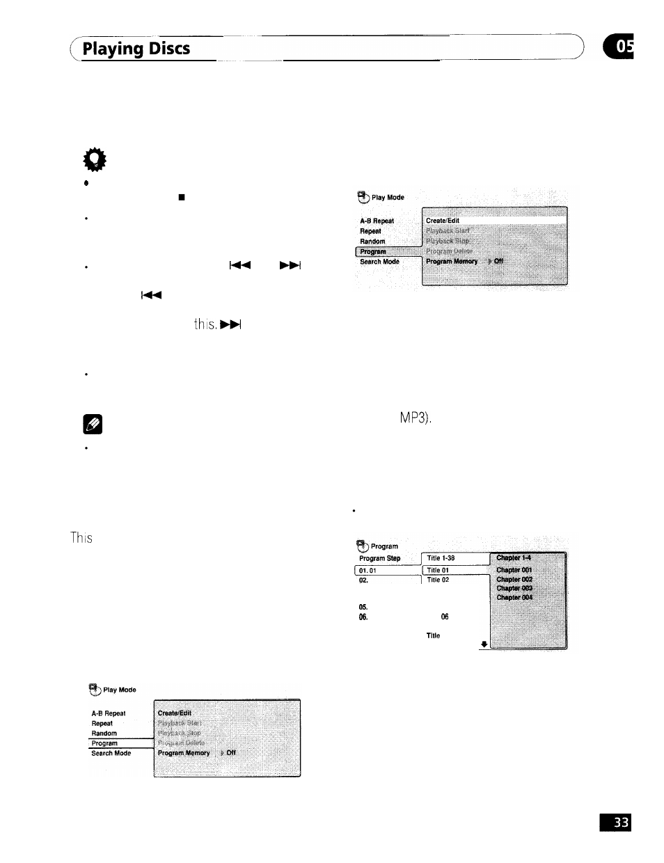 Creating a program list | GE DV-354 User Manual | Page 33 / 61