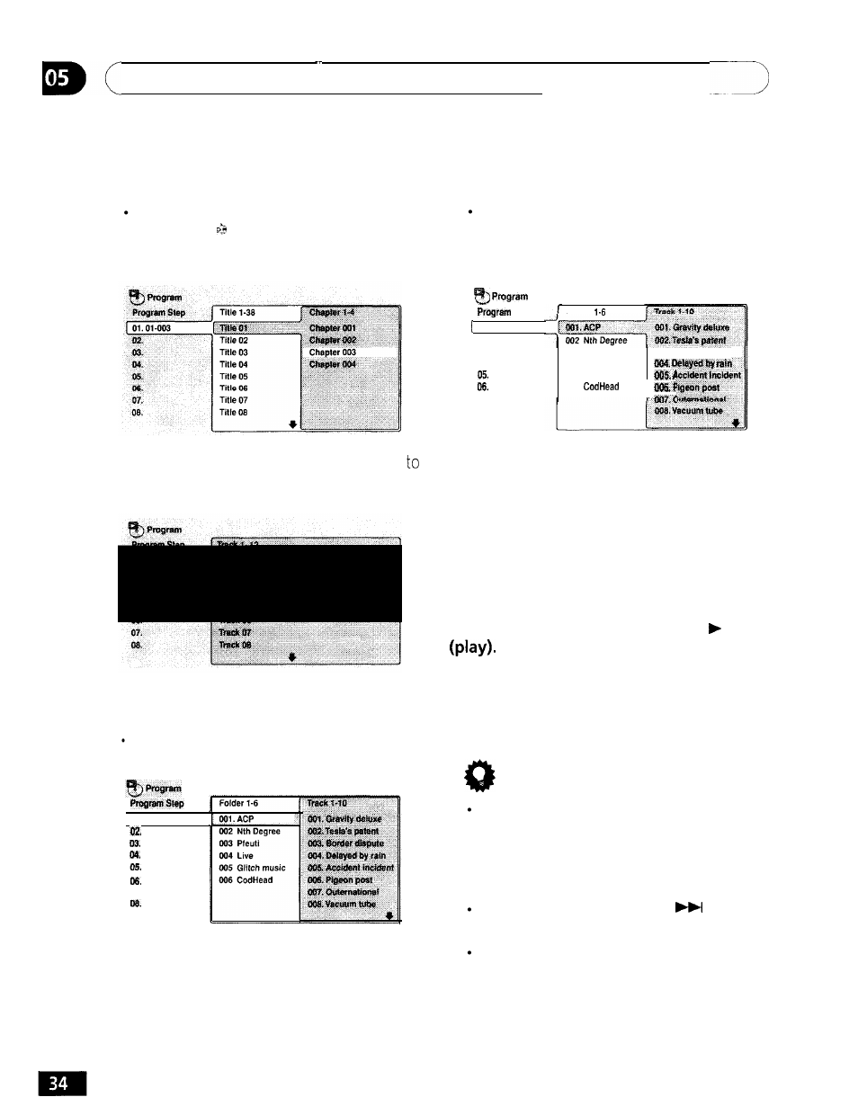 Playing discs | GE DV-354 User Manual | Page 34 / 61