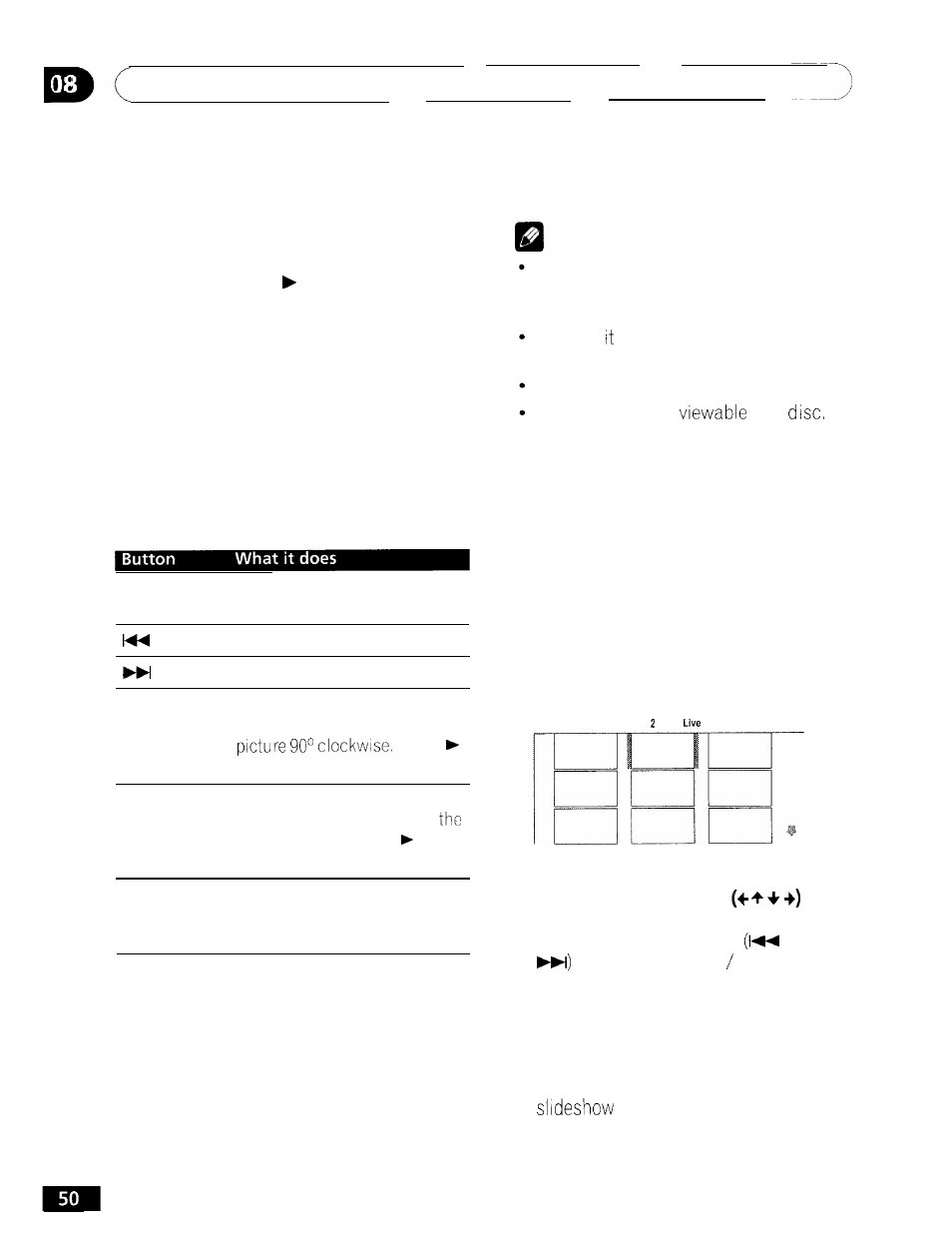 Playing jpeg discs, Using the jpeg photo browser, Viewing jpeg discs playing jpeg discs | GE DV-354 User Manual | Page 50 / 61