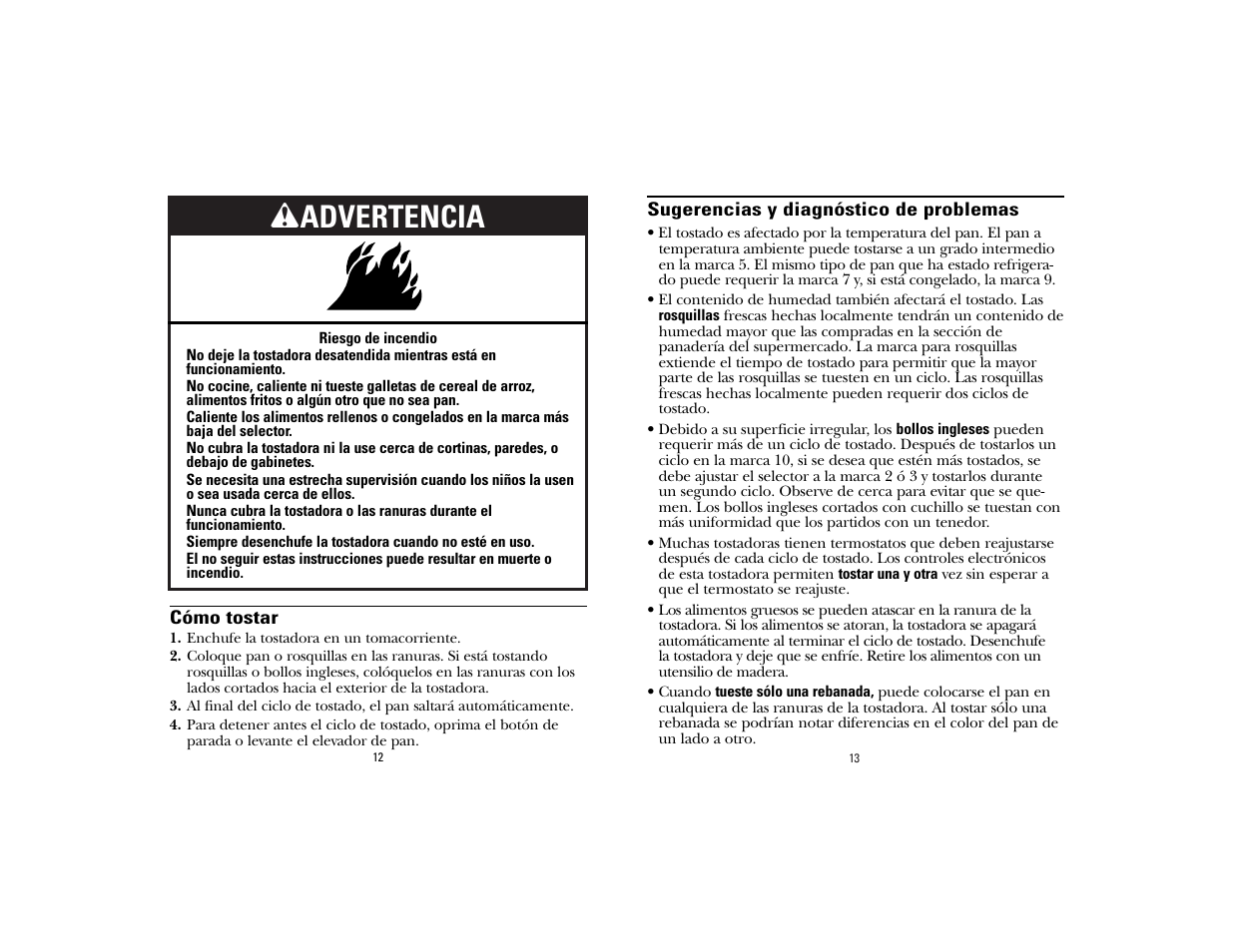 Wadvertencia | GE 840085000 User Manual | Page 8 / 10