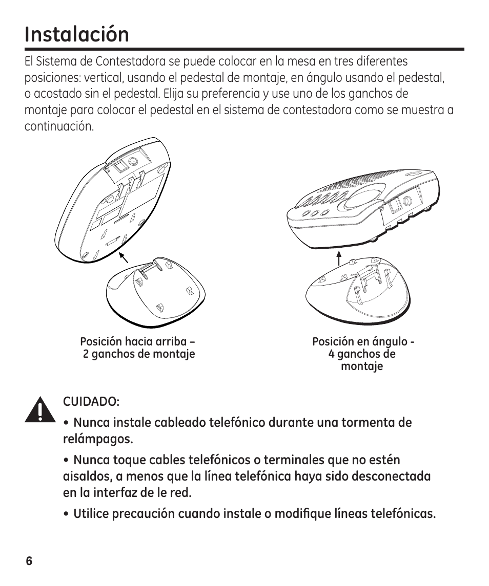 Instalación | GE 00003287 User Manual | Page 32 / 52