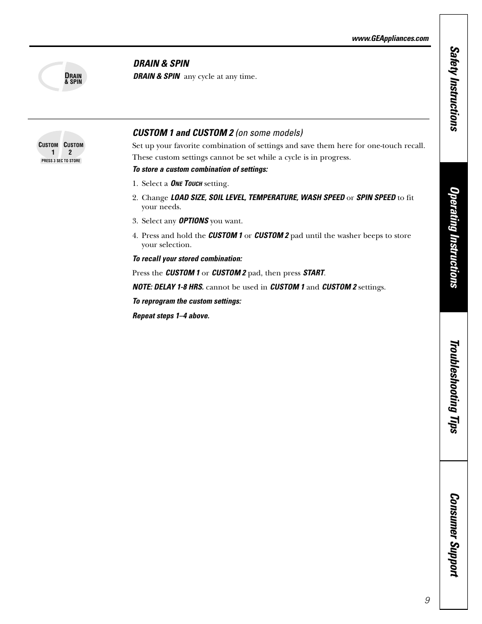 GE WHSB8000 User Manual | Page 9 / 20