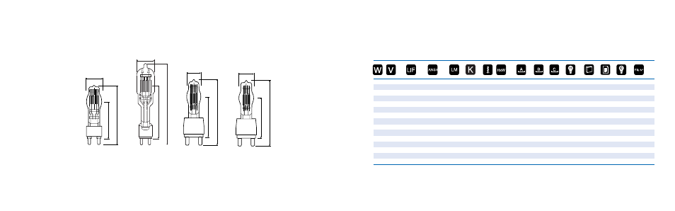 Single ended halogen, Continued | GE SHOWBIZ User Manual | Page 18 / 77