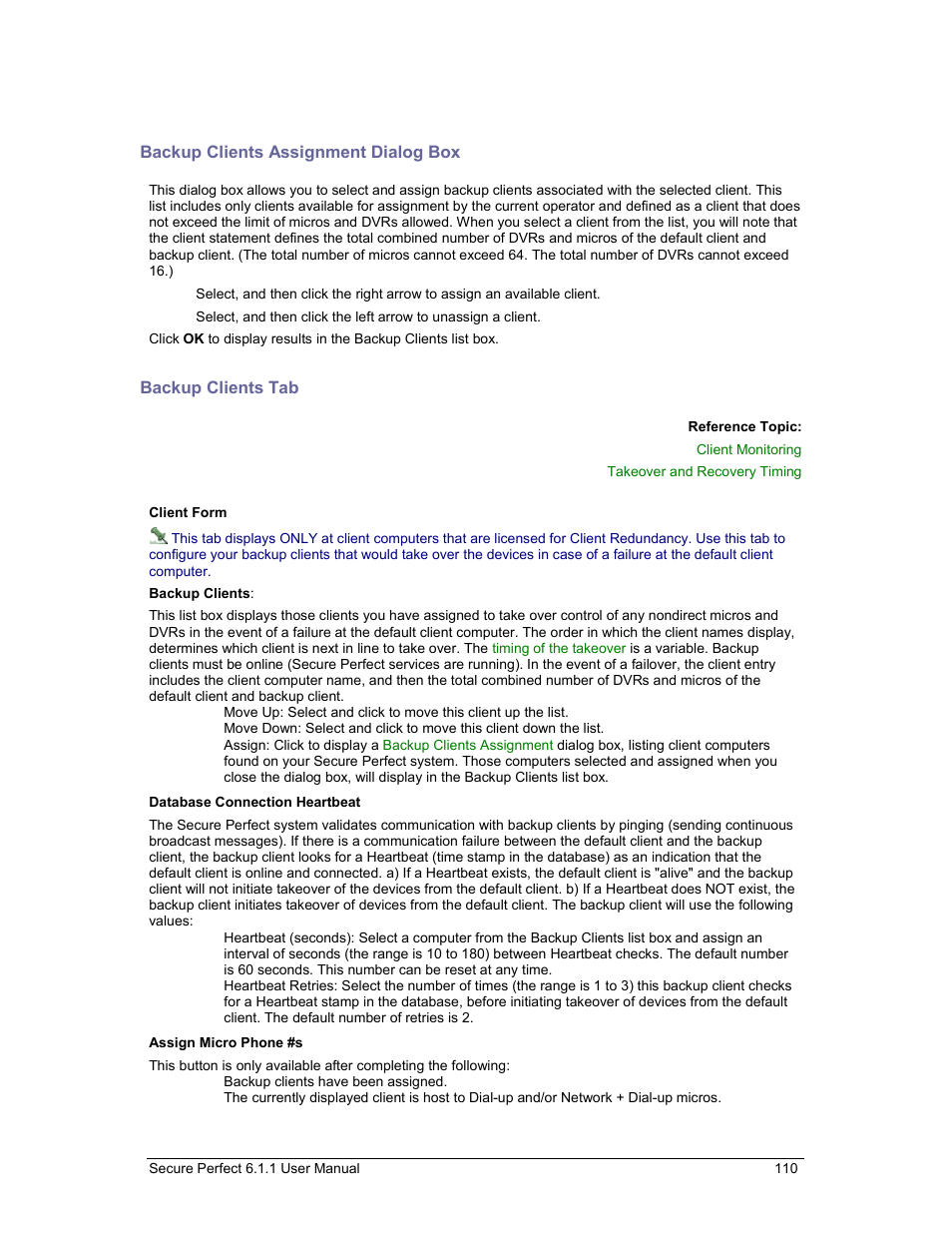 Backup clients assignment dialog box, Backup clients tab | GE v6 User Manual | Page 112 / 269