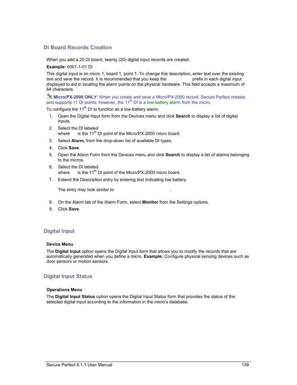 Di board records creation, Digital input, Digital input status | GE v6 User Manual | Page 141 / 269