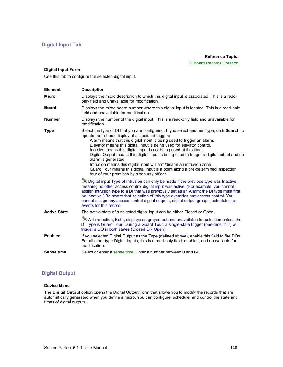 Digital input tab, Digital output | GE v6 User Manual | Page 142 / 269