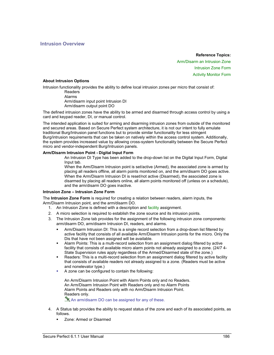 Intrusion overview, Overview - intrusion zones | GE v6 User Manual | Page 188 / 269