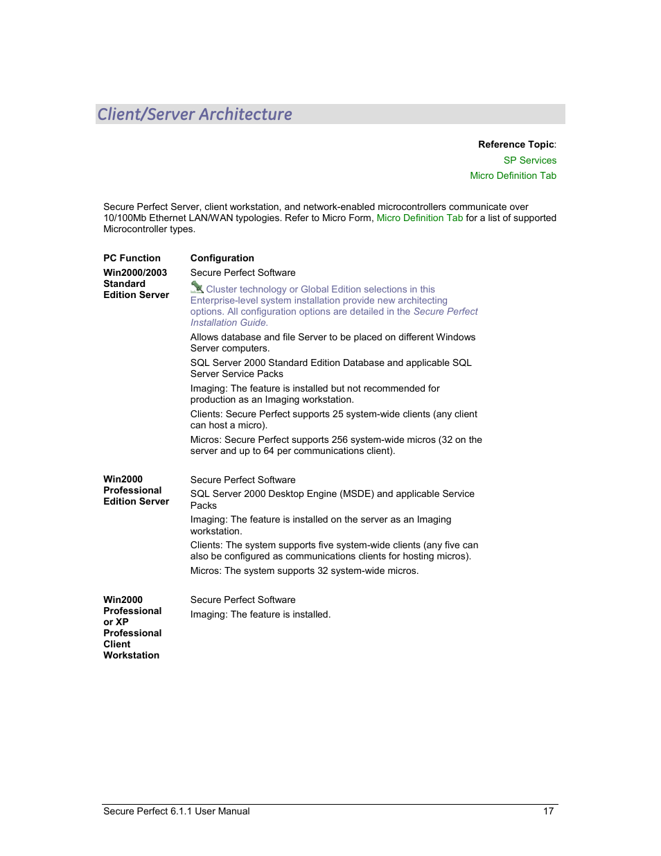 Client/server architecture | GE v6 User Manual | Page 19 / 269