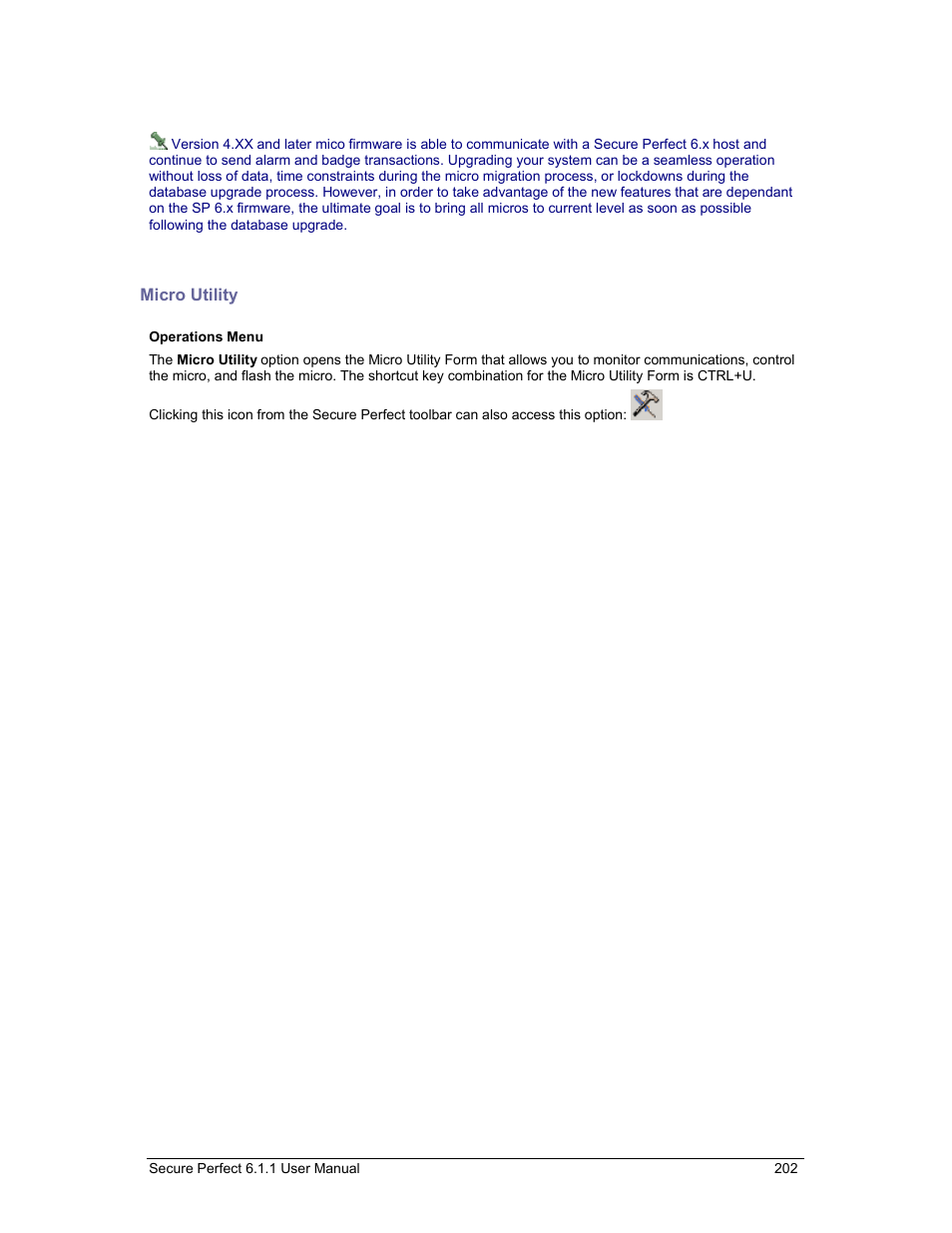 Micro utility | GE v6 User Manual | Page 204 / 269