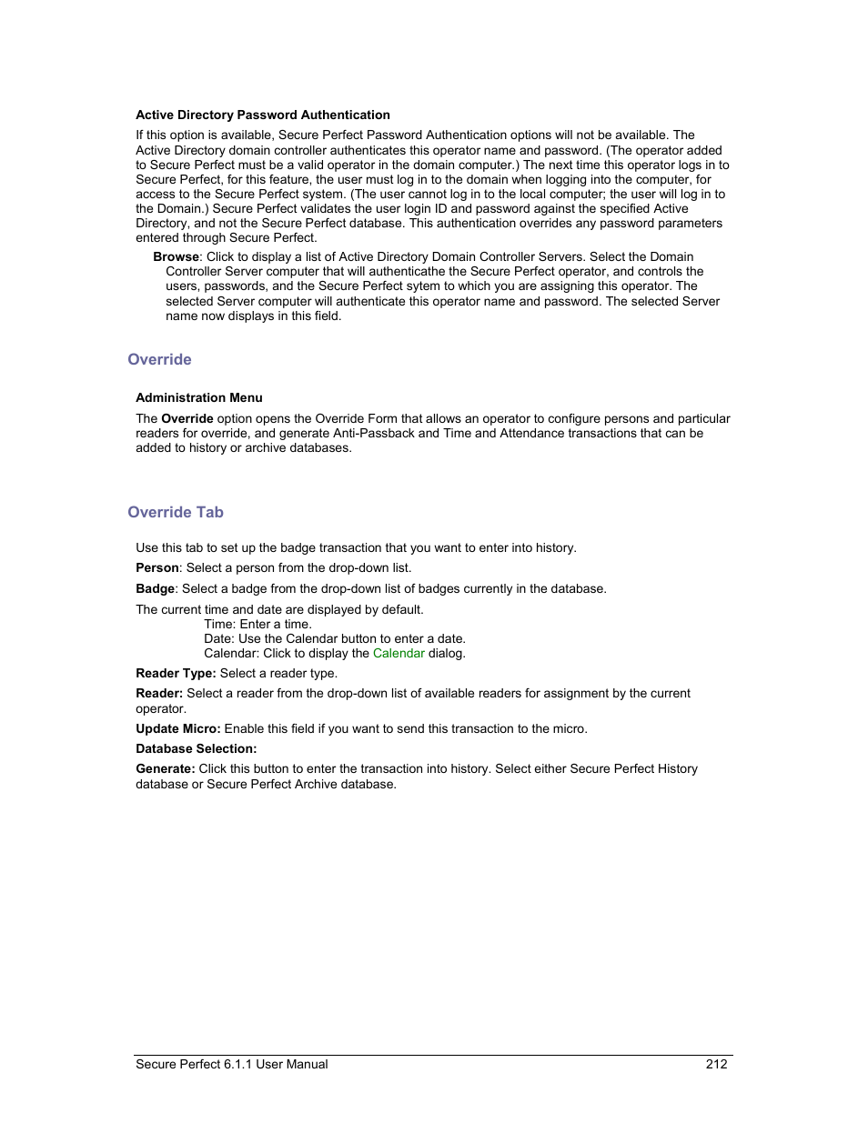 Override, Override tab | GE v6 User Manual | Page 214 / 269