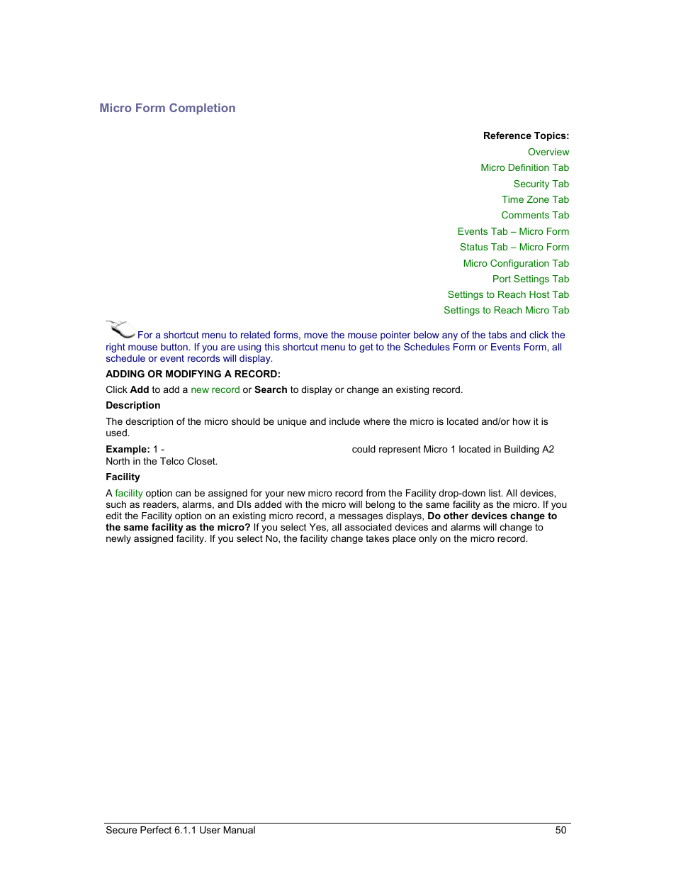 Micro form completion, Micro form, Eate | Micro records, Start, Micro communications | GE v6 User Manual | Page 52 / 269