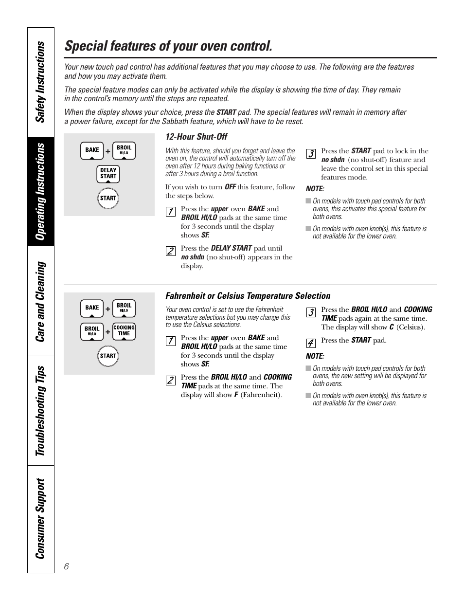 Special features, Special features –8, Special features of your oven control | GE JKP2027 User Manual | Page 6 / 28