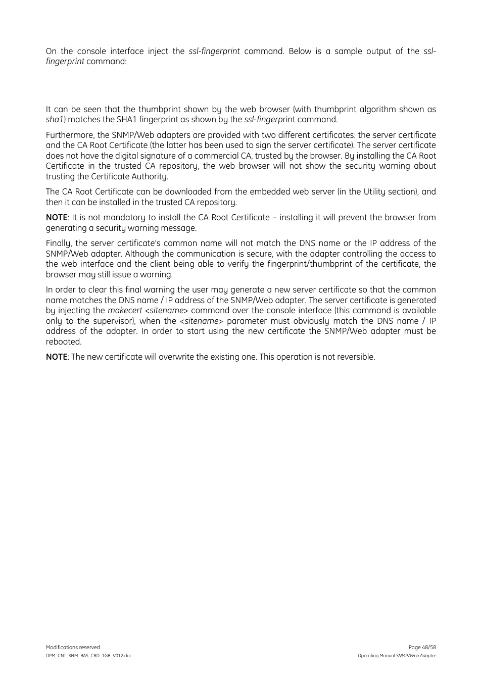 GE 1019070 User Manual | Page 48 / 58