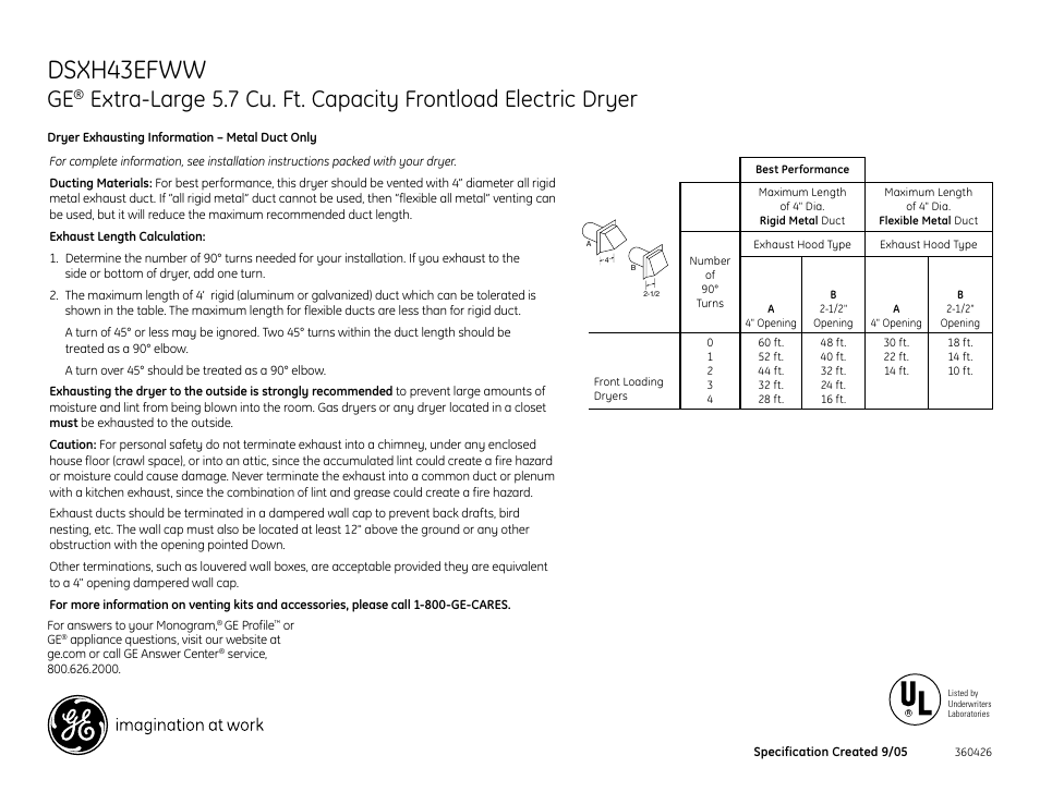 Dsxh43efww | GE DSXH43EFWW User Manual | Page 3 / 4