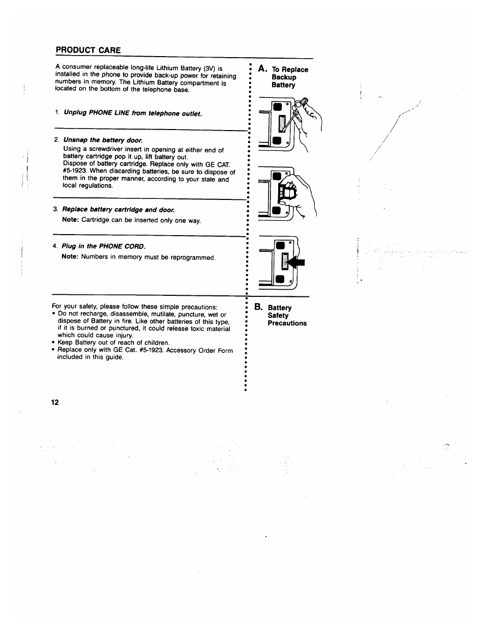 GE 2-9235 User Manual | Page 12 / 16