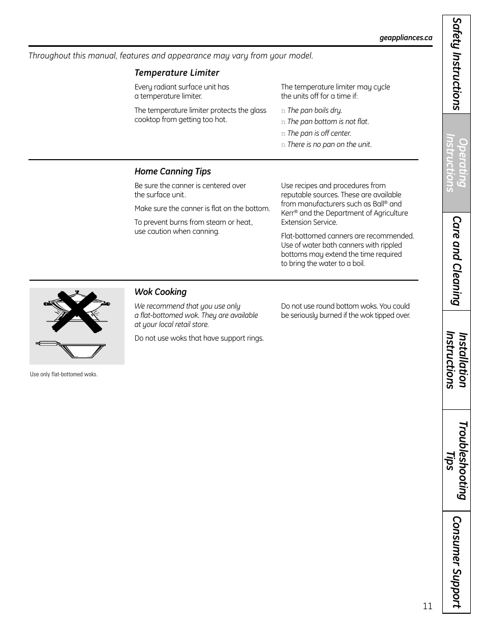 GE 1 CBC980 User Manual | Page 11 / 52