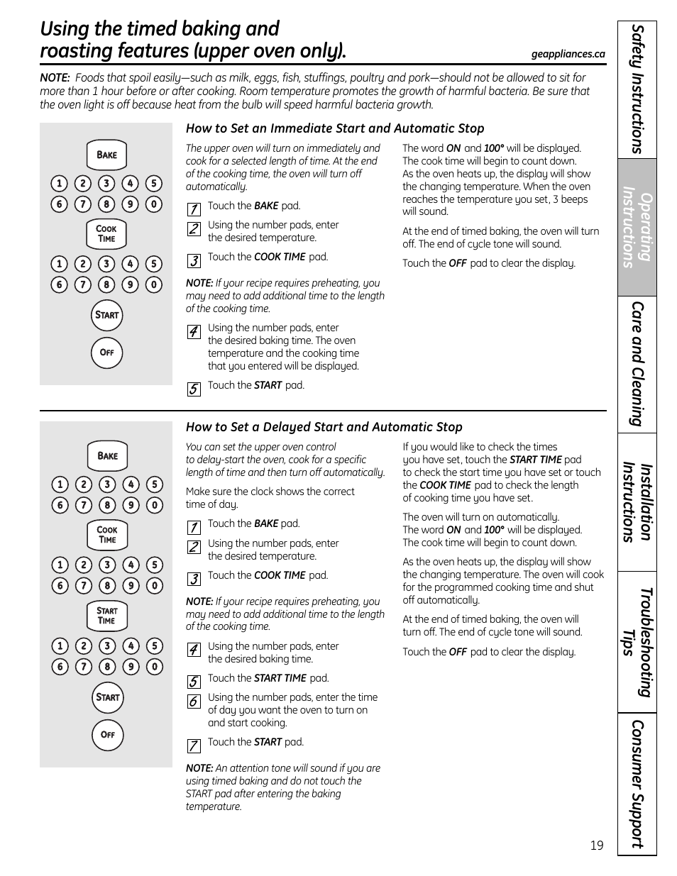 GE 1 CBC980 User Manual | Page 19 / 52