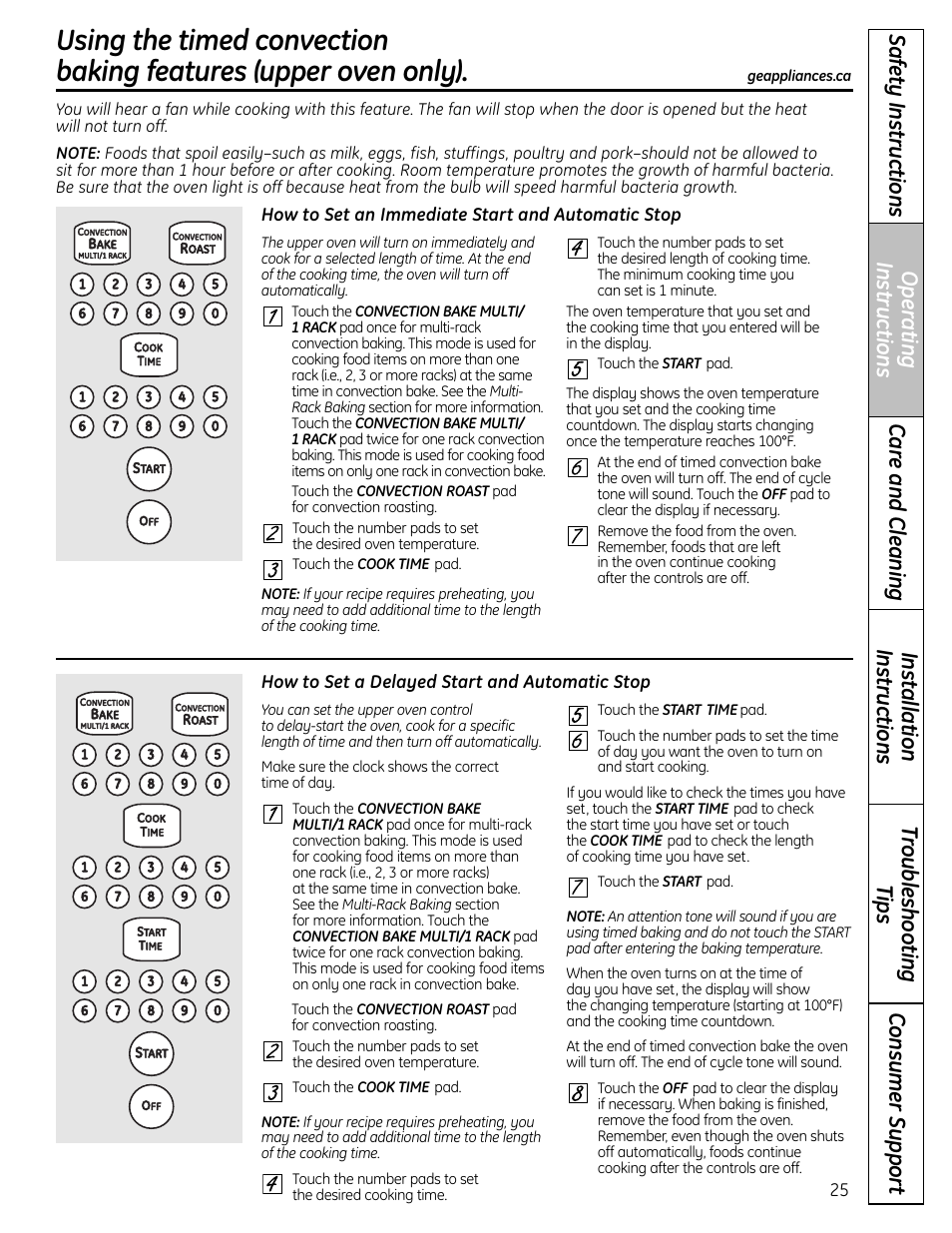 GE 1 CBC980 User Manual | Page 25 / 52