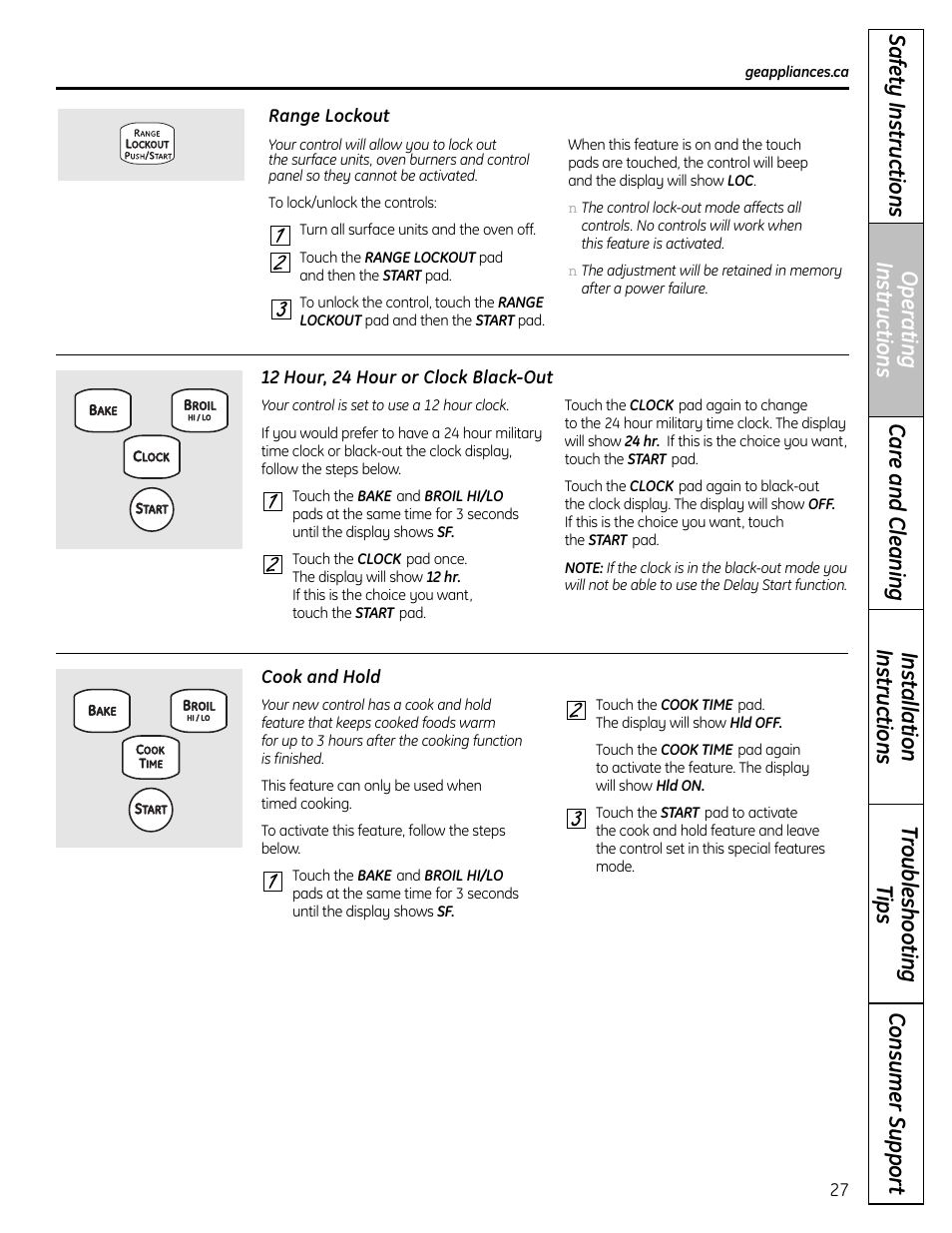 GE 1 CBC980 User Manual | Page 27 / 52