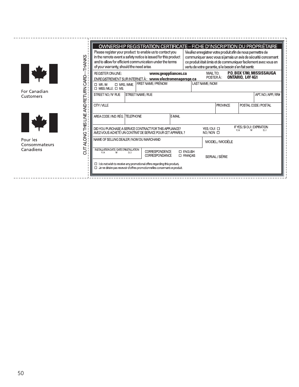 GE 1 CBC980 User Manual | Page 50 / 52