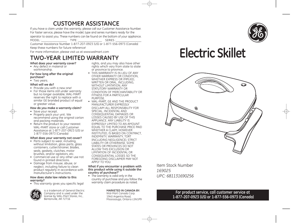 GE 681131690256 User Manual | 3 pages